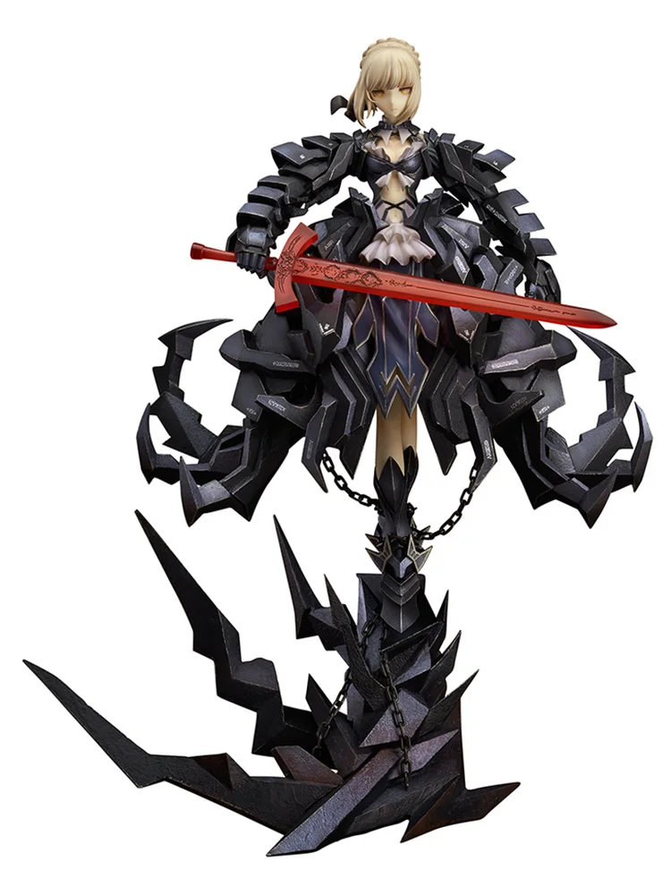 Короткая футболка с героями из японского аниме «GSC Fate Stay Night сабля изменить Huke цифры черный боевые сабля Huke игрушечных пластиковых экшн фигурок из фигура аниме модель игрушки