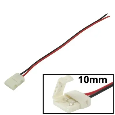 5 шт. 10 мм PCB FPC 2-концевой разъем с кабелем для одного цвета SMD5050/5630 Светодиодная