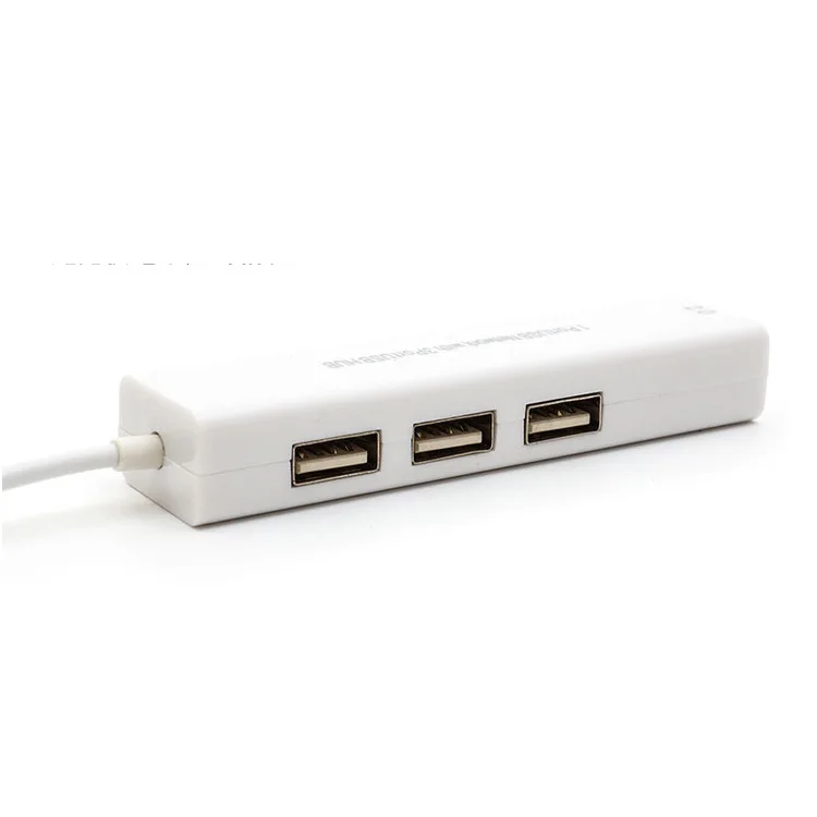 USB Ethernet с 3 портами HUB 2 0 RJ45 Lan сетевая карта в адаптер для Mac iOS Android PC HUB|Сетевые