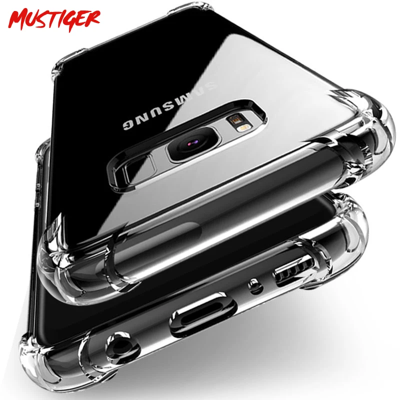 Противоударный Ясно Мягкие силиконовые чехлы для Samsung S8 Plus чехол телефон Обложка