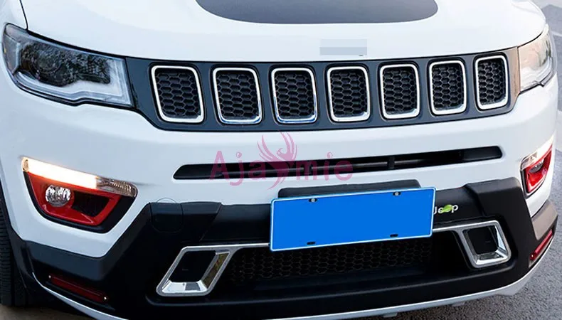 Хромированный автомобильный Стайлинг красный цвет передняя противотуманная