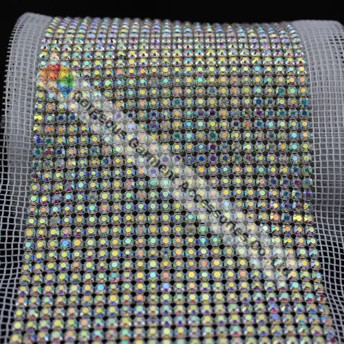 10 ярдов 2 4 5 6 8 12 24 ряда|ss20 crystal ab|crystal abab rhinestone mesh |
