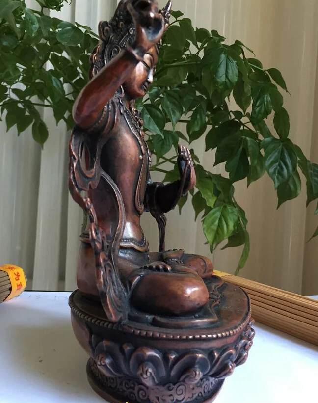 8 &quotвысокий Тибет старая бронза sibi guanyin статуя Будды Авалокитешвара 20 см | Дом и