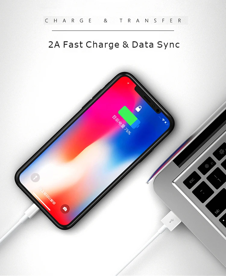SOKUMAX 2 м быстрый зарядный usb-кабель для iPhone X 8 7 6s 6 Plus 5s iPad 2 метра Быстрая зарядка USB кабель питания линия передачи данных