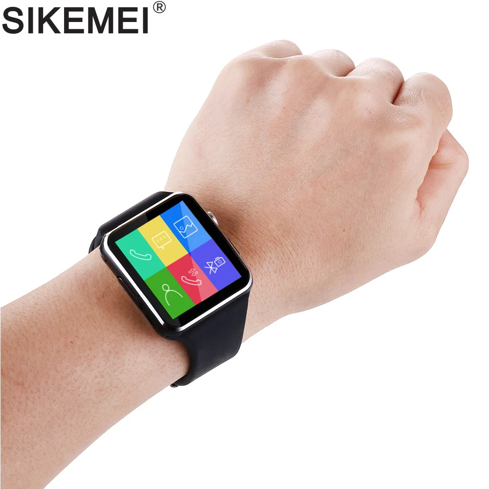SIKEMEI Смарт часы телефон X6 изогнутый экран Поддержка SIM TF карта Smartwatch мужские Bluetooth