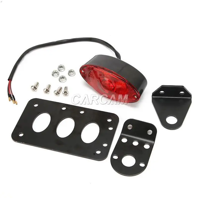 Черный боковой мост крепление мотоцикла номерной знак задний фонарь для победы