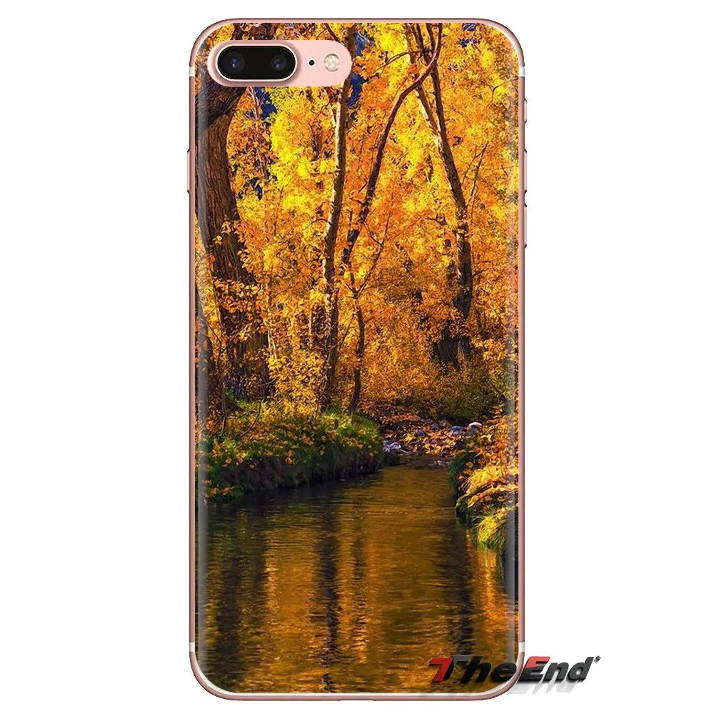 For Xiaomi Redmi 4A S2 Note 3 3S 4 4X 5 Plus 6 7 6A Pro Pocophone F1 Transparent TPU Bag Case Lake forest nature landscape which |