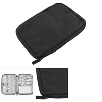 multifunctional small black digital cable bag cable organizer earphone wire bag pen power bank travel kit case pouch