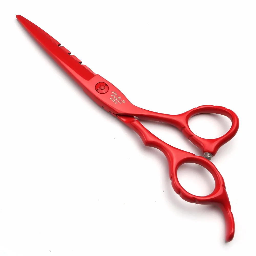 5.5 6 inch red professional Japanese hairdressing scissors hair cutting barbershop | Красота и здоровье