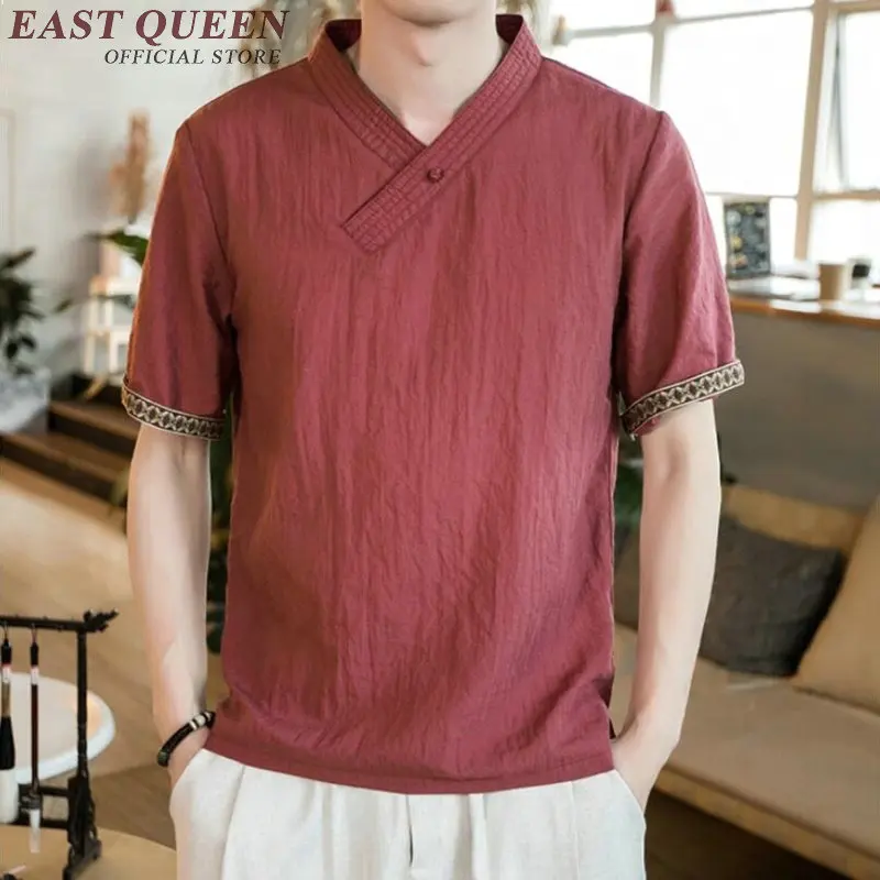 Традиционная китайская одежда для мужчин мужской китайский воротник-стойка