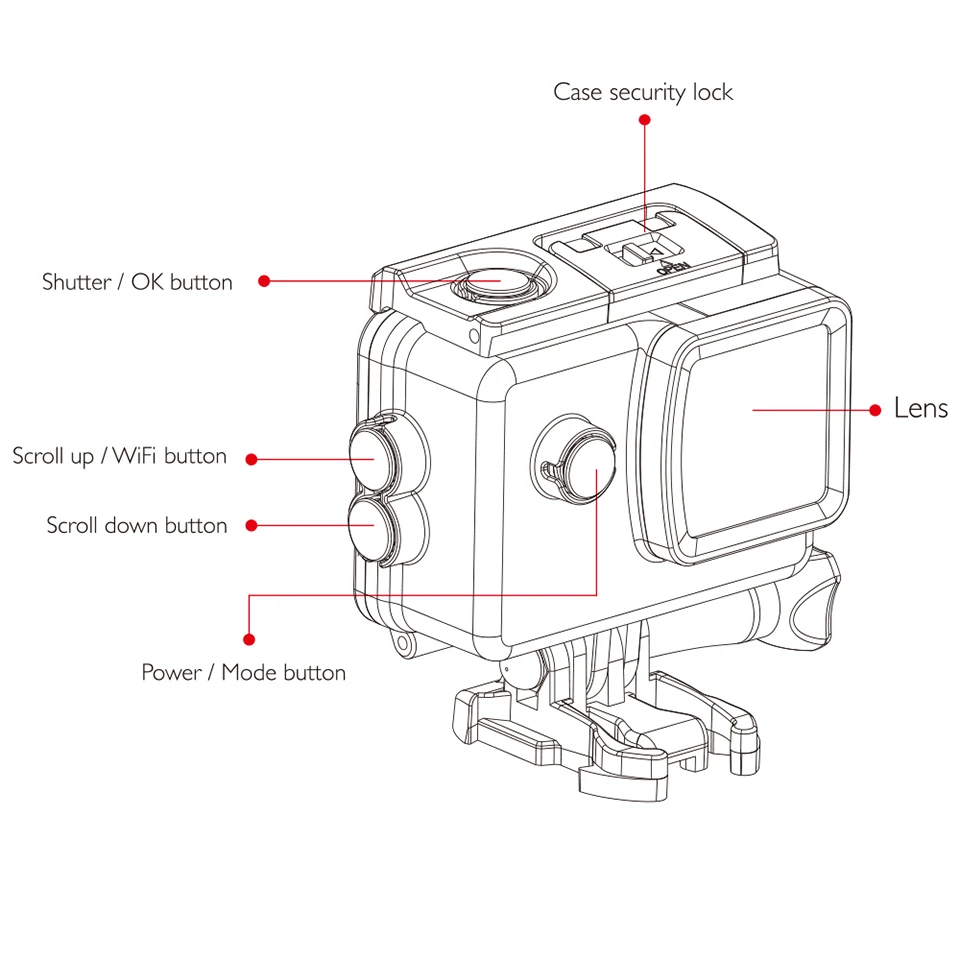 Оригинальная Экшн камера SJCAM SJ4000 AIR 4K WIFI мини шлем водонепроницаемая Спортивная DV
