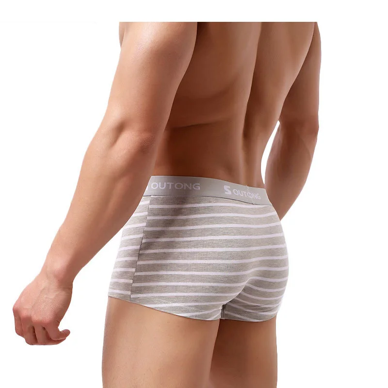Бренд EXILIENS, мужское нижнее белье, боксеры, хлопок, в полоску, модные, Cueca Masculina Boxershorts, мужские боксеры, трусы, размер M-2XL 102501