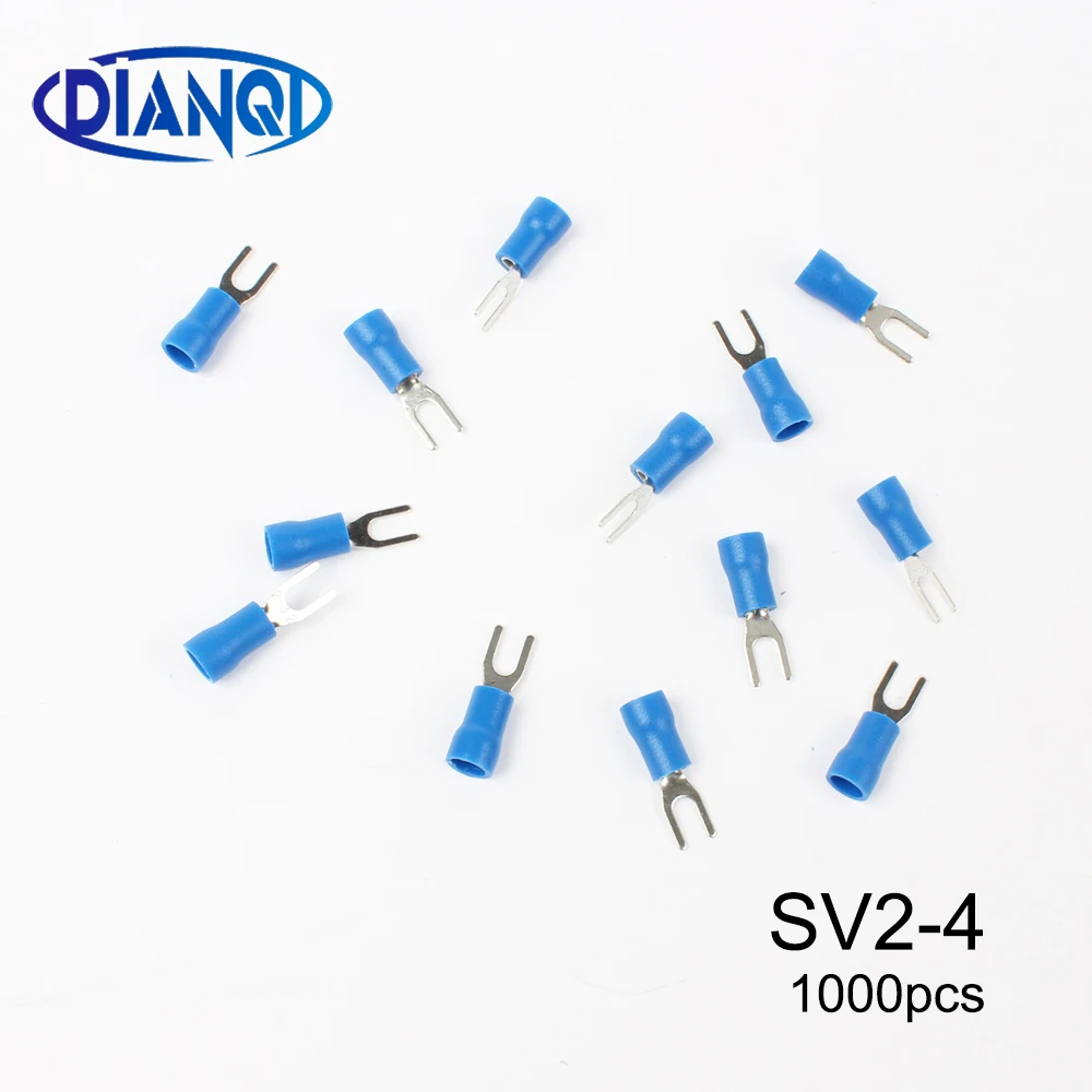 

SV2-4 Blue fork Furcate Pre-insulating Terminal(Type TO) Cold pressed terminals/Cable Connector/Wire Connector 1000PCS/Pack