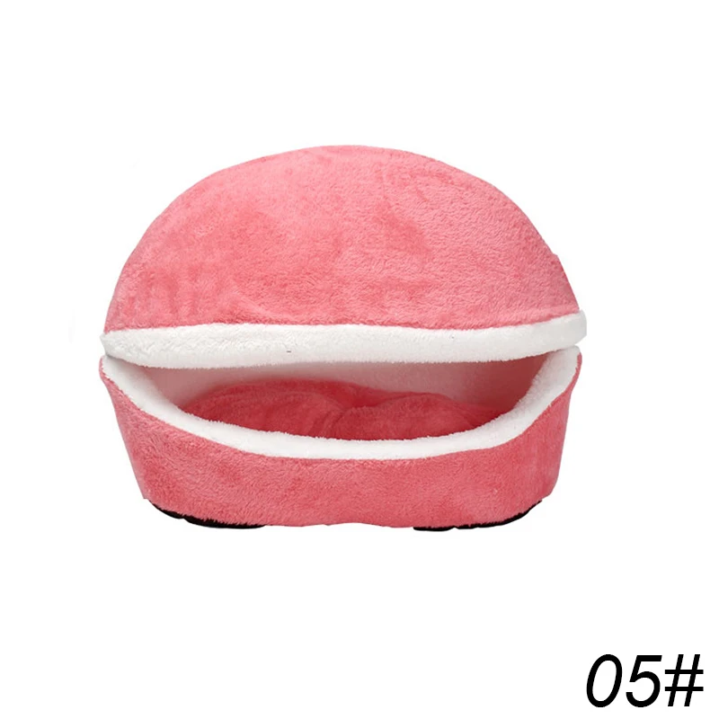 rose red Съемный спальный мешок для кошки, диваны, коврик для гамбургера, собачий домик, короткая плюшевая кровать для маленьких домашних животных, Теплый Щенок, питомник, гнездо, подушка, товары для домашних животных - Цвет: rose red