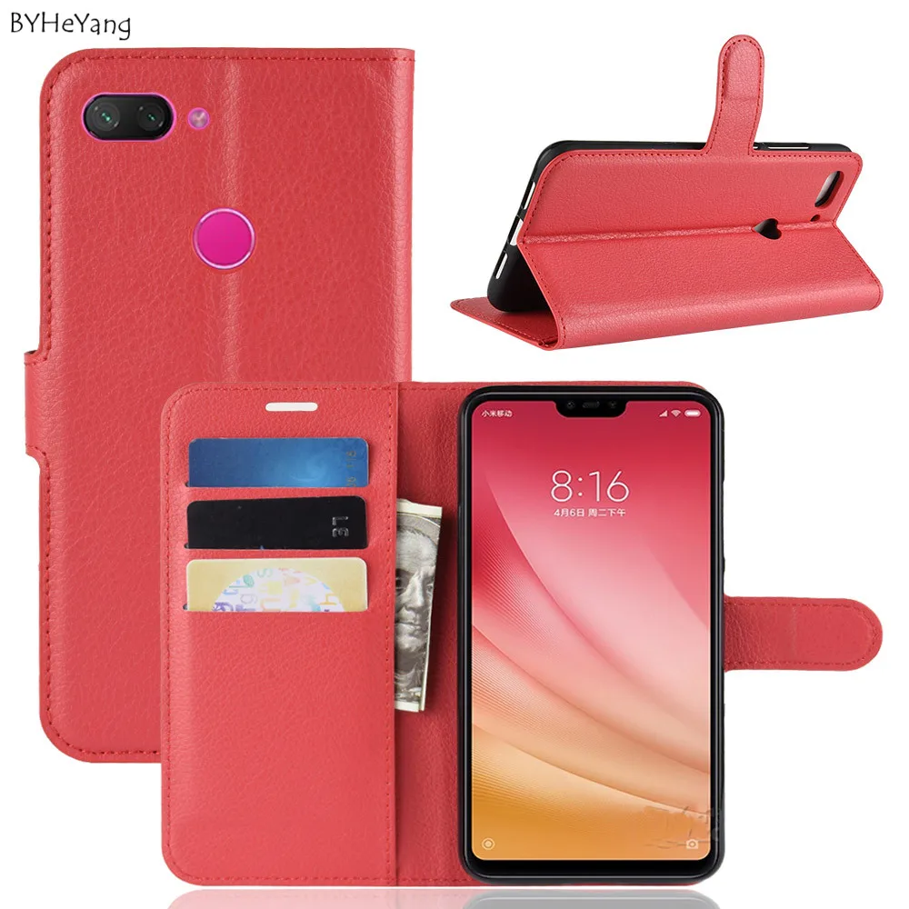 Чехол-Кошелек для Xiaomi Mi 8 Lite роскошный кожаный чехол телефона Xiomi Xaomi Mi8 откидная