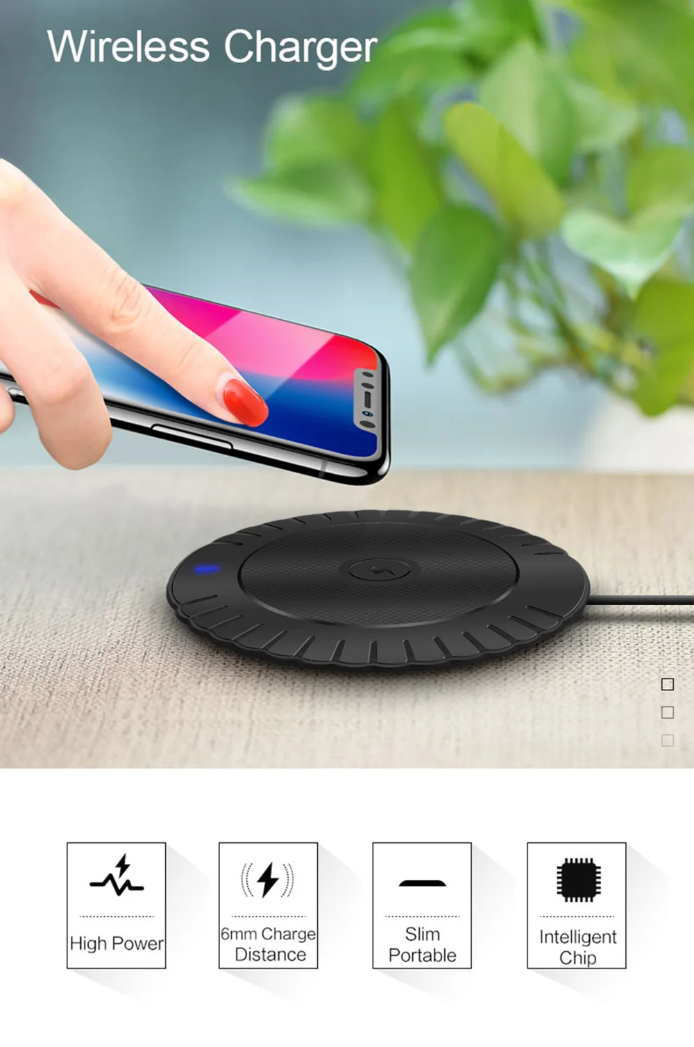 SCELTECH Qi Беспроводная док-станция для зарядного устройства для iPhone 8 X XS MAX XR быстрая Беспроводная зарядная панель для samsung S9 S8 Note 9 8 Xiaomi Mix 3 2 s