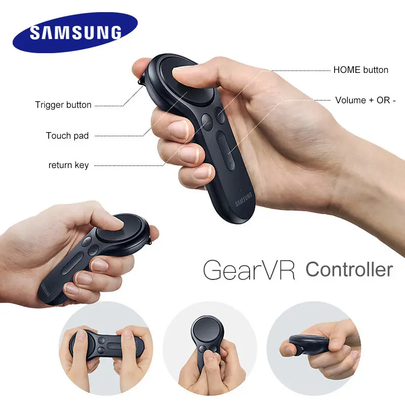 Gear VR 5,0 3D очки samsung VR 3D коробка для смартфонов samsung Galaxy S8+ Note7 Note 5 S7 S9 с контроллером Bluetooth