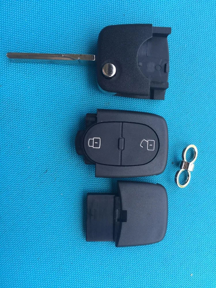 Складной чехол для ключа с 2 кнопками книжка Audi A2 A3 A4 A6 A8 TT без логотипа 1 шт.|audi tt key