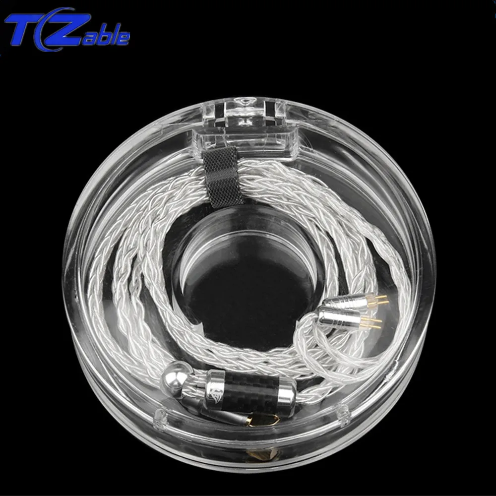 

0.78 2pin Earphone Audio Cable For MMCX Cable Headphone Jack Hifi Wire 2.5mm 3.5mm Headphone Line 8 Core Wire Silver