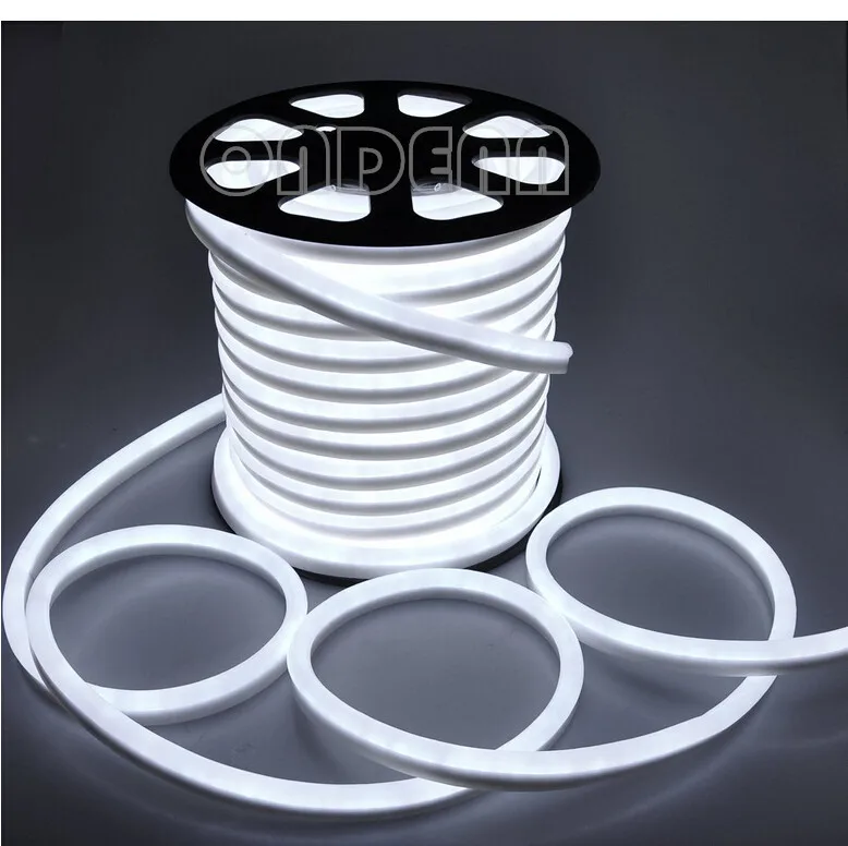 20 м/рулон гибкий светодиодный неоновый светильник 2 проводами с 120LED/m AC110V 220V