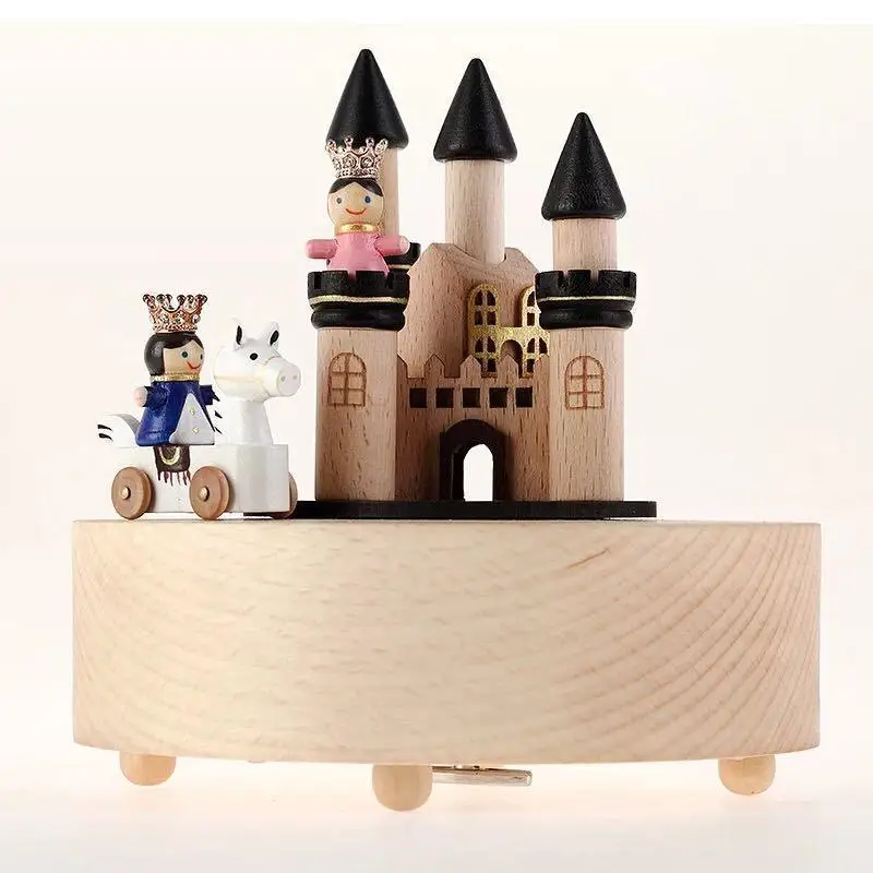 Muziekdoos Karuzela Pozytywka Caixa Presente Caixinha Musically Wood Boite A Musique Music caja De Musica Carousel Box|Музыкальные