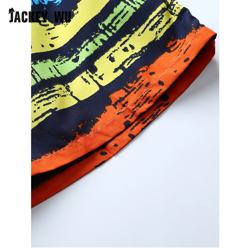 JACKEYWU брендовые пляжные шорты 2019 летние модные радужные бермуды повседневные