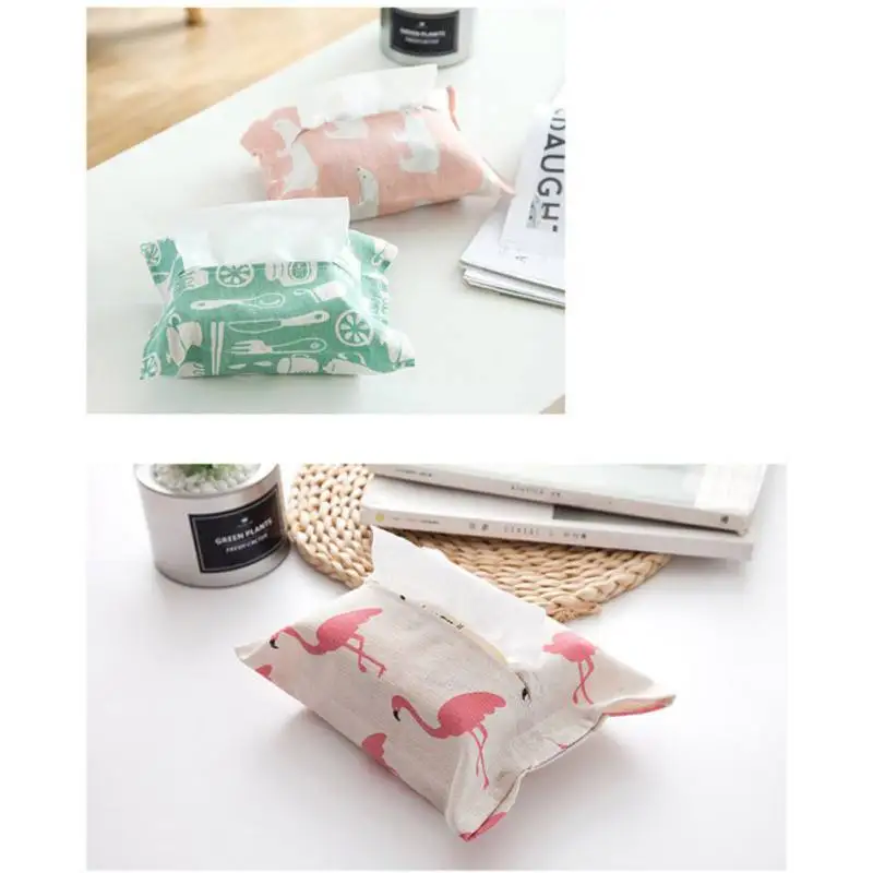 Новая мультяшная хлопчатобумажная ткань с принтом фламинго настольный