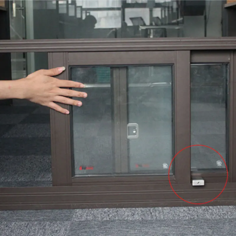 Cerradura de seguridad de ventana de acero inoxidable con llave, antirrobo para proteger puertas y ventanas de ni&ntilde;os, 1 ud.-0