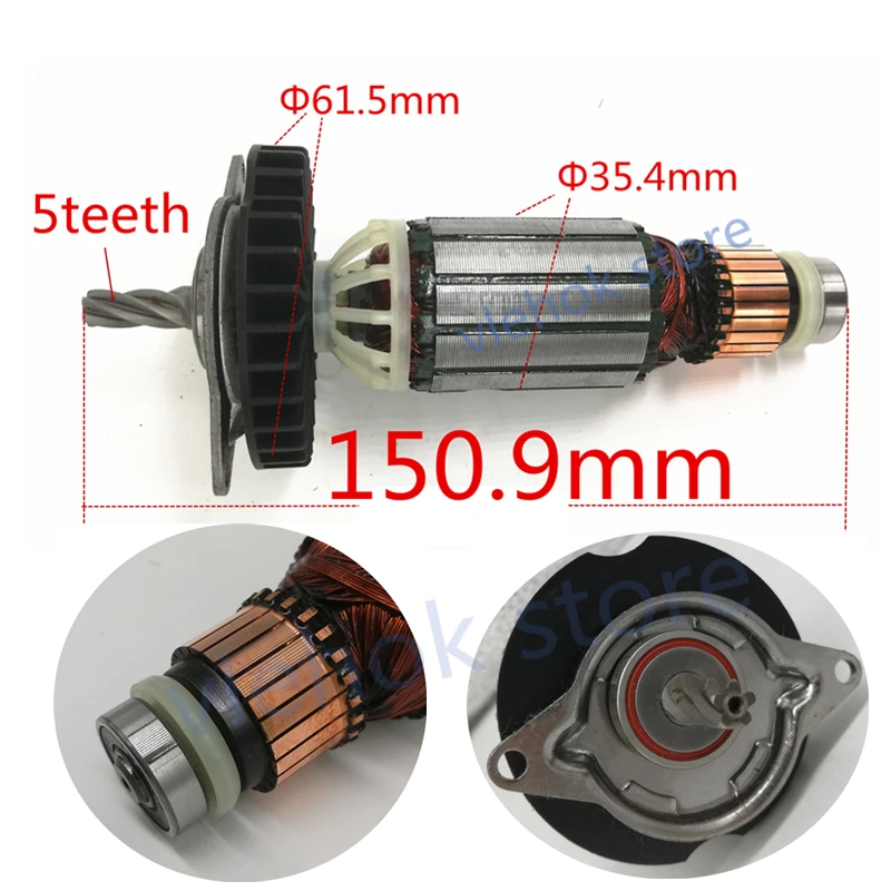 Роторный двигатель с 5 зубцами для DEWALT N081737 D25102K D25103K D25122K D25123K d25124 K D25113K D25223K D25213K