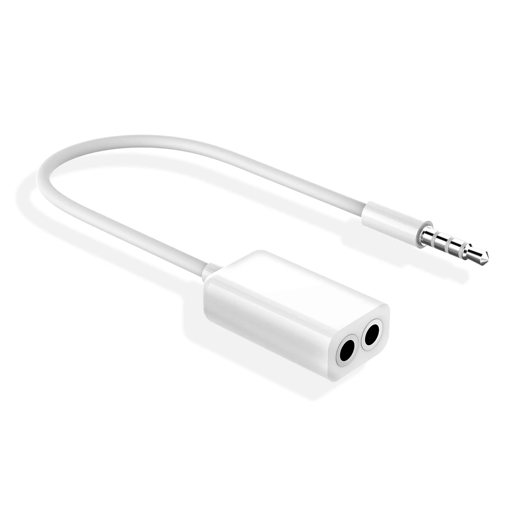 2 шт 3,5 Jack Aux аудио кабель адаптер для наушников 1-2 для Apple iPhone 4 5 5S 6 6S plus iPad iPod ноутбука MP3-плеера