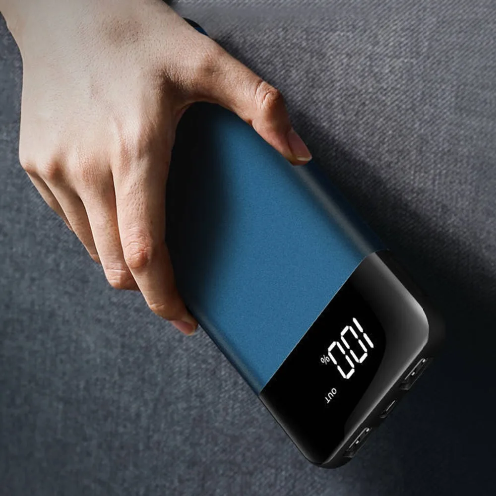 SOONHUA портативный держатель для телефона из алюминиевого сплава 10000 мАч 2 USB порта