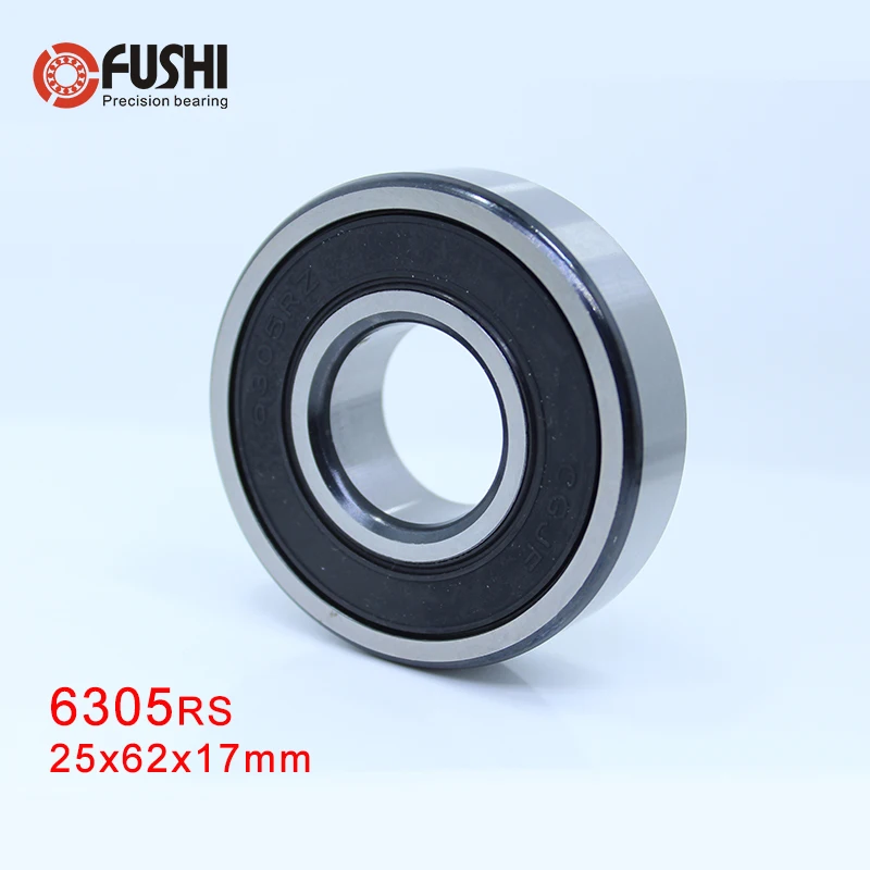 6305RS подшипник ABEC-3(1 шт.) 25*62*17 мм Радиальные 6305-2RS шарикоподшипники 6305RZ 180305 RZ RS 6305 2RS EMQ качества