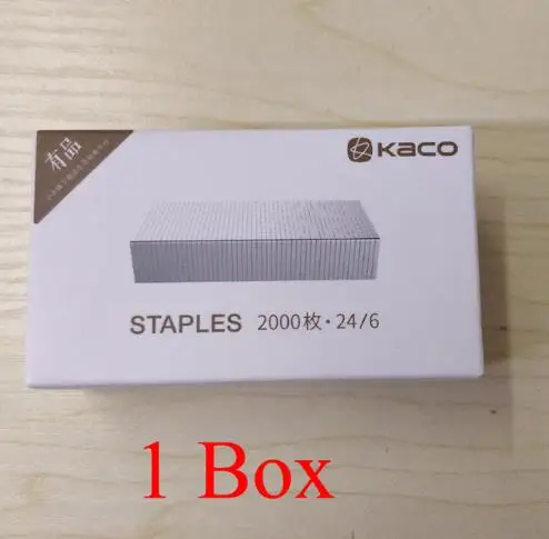 staples 1 box Степлер Xiaomi Mijia Kaco LEMO 24/6 26/6 с 100 скобами для переплета бумаги бизнес школы офиса - Цвет: staples 1 box