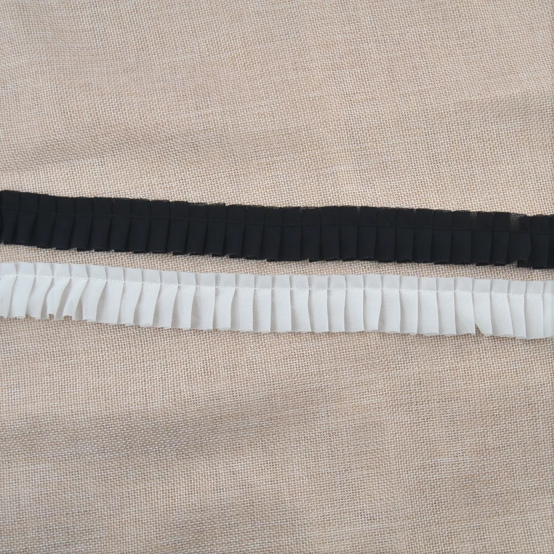 

3cm wide single layer organ pleated lace chiffon lace neckline collar cuff hem dress garment Accessories 10M