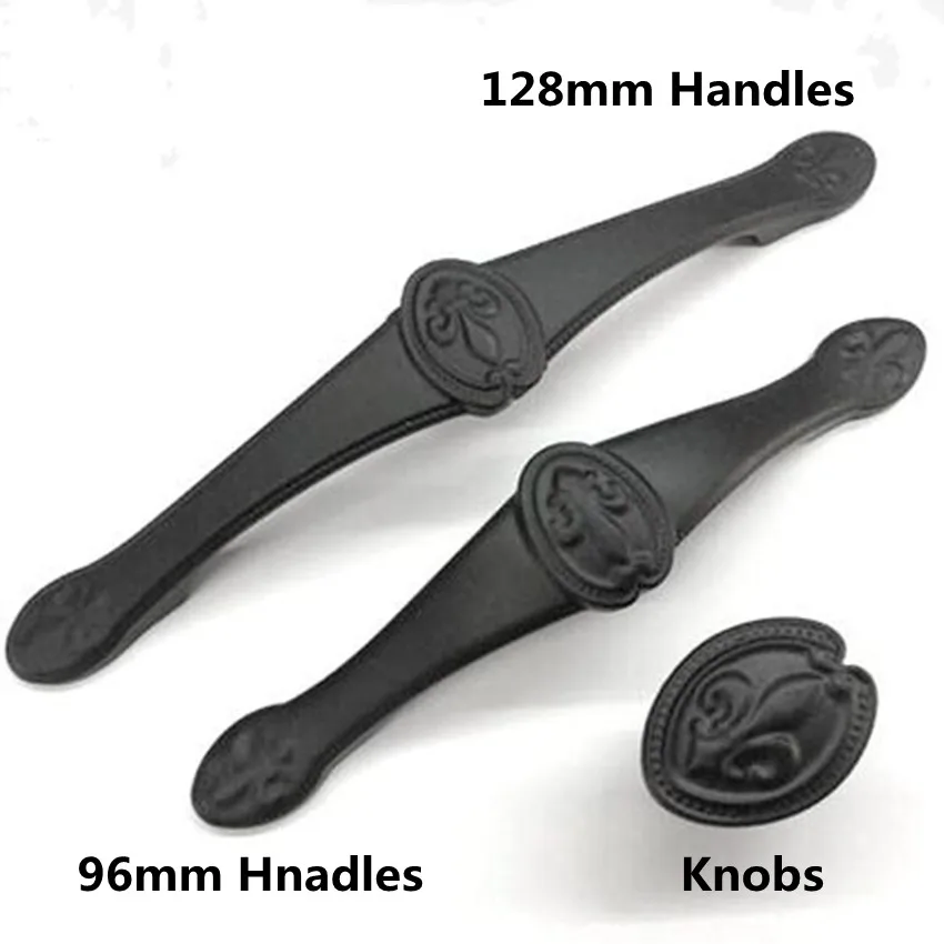 Современные Простые черные ручки для мебели матовые зеркальные дверные античный