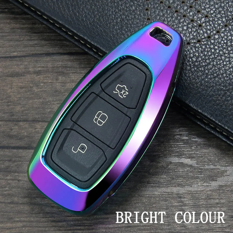 

Zinc Alloy Key Protect Case Cover For FORD C-MAX FOCUS RS ST Fiesta Hatch car styling key ring shell cover 2019 key chain