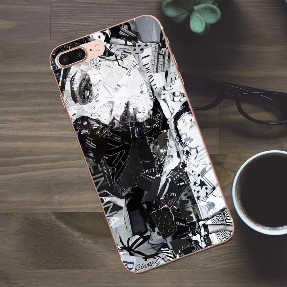 Bixedx Мягкий мобильный телефон из ТПУ популярные линии для Apple iPhone 4 4S 5 5C SE 6 6S 7 8 Plus X