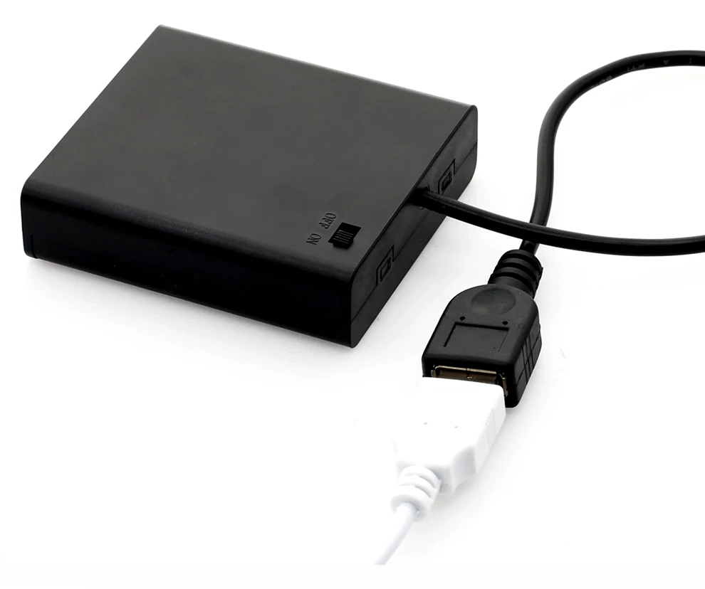 USB батарея коробка, портативный источник питания для DC 5V Светодиодные полосы света 5050 3528