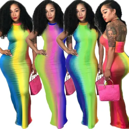 Платье Бохо С Длинным Рукавом и цветочным принтом женское вечернее платье