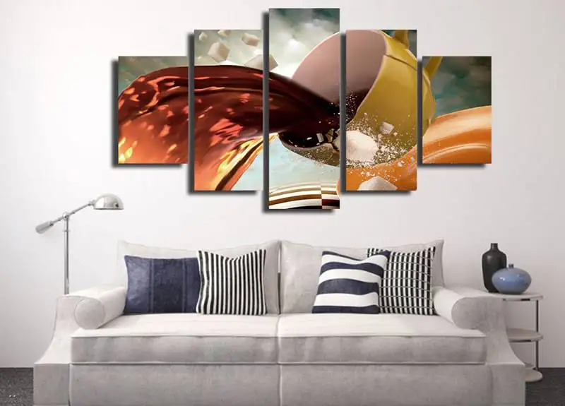 Hd Печать Кофейная чашка с картина холст печать декор комнаты плакат Бесплатная