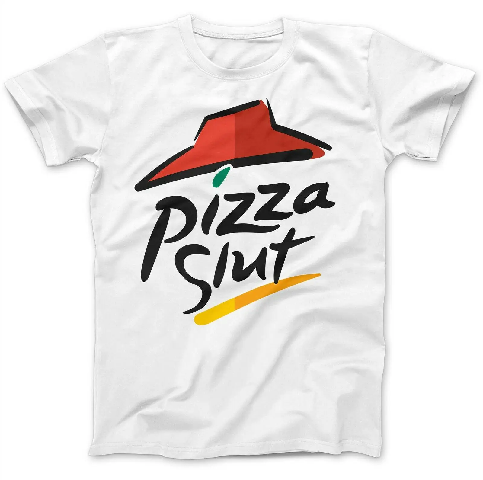 Pizza slut пародия смешная Футболка 100% хлопок высокого качества подарок жира Present2019