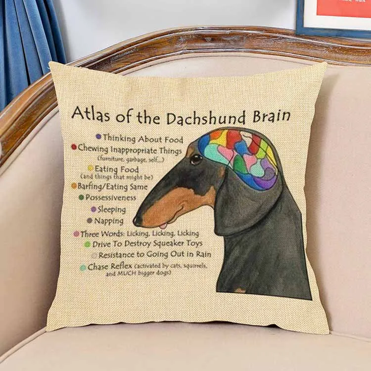 Наволочка для подушки с рисунком собаки, наволочка с принтом almofada Dachshund, декоративные чехлы на подушки almofadas cojines - Цвет: Y