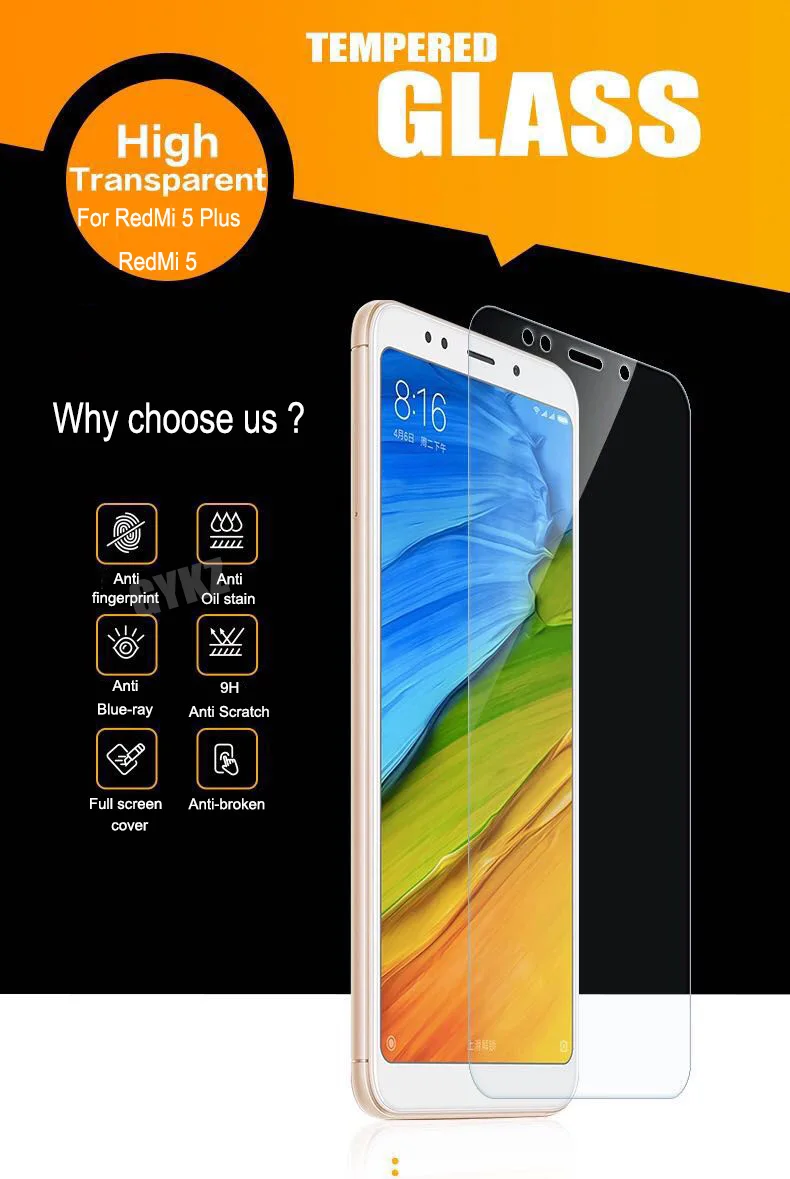 GYKZ закаленное стекло на весь экран для Xiaomi Redmi 5 5 Plus, Защита экрана для Xiaomi Redmi 5 5 Plus, стекло для телефона Redmi 5 Plus