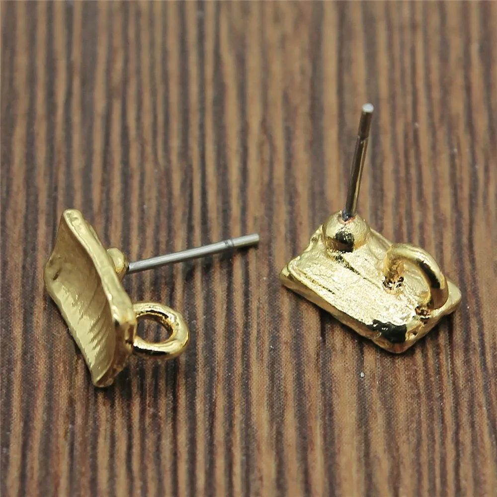 K4017-7x10mm 2 шт золотые искаженные серьги соединители серьги изготовление фурнитура аксессуары серьги основа соединители Linker - Цвет: K4017-7x10mm