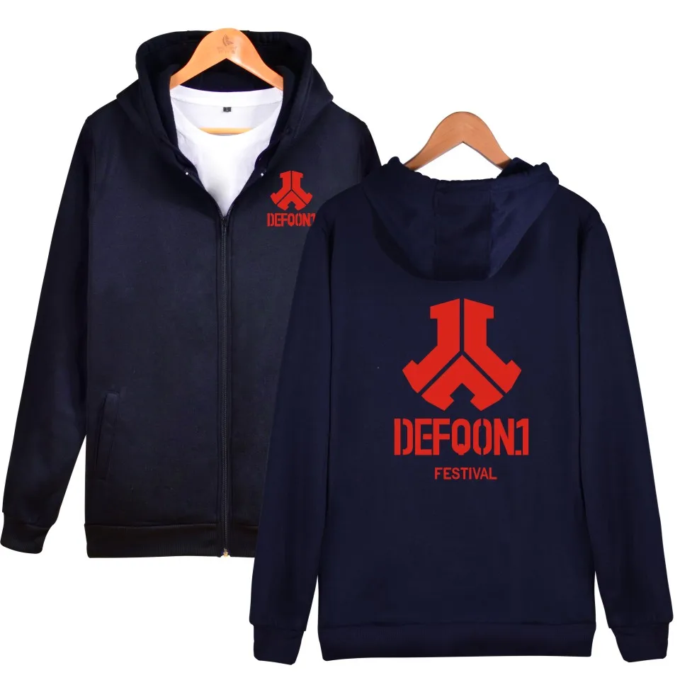 Красный черный бренд Felpa Defqon 1 осень зима толстовки на молнии Одежда Толстовка для