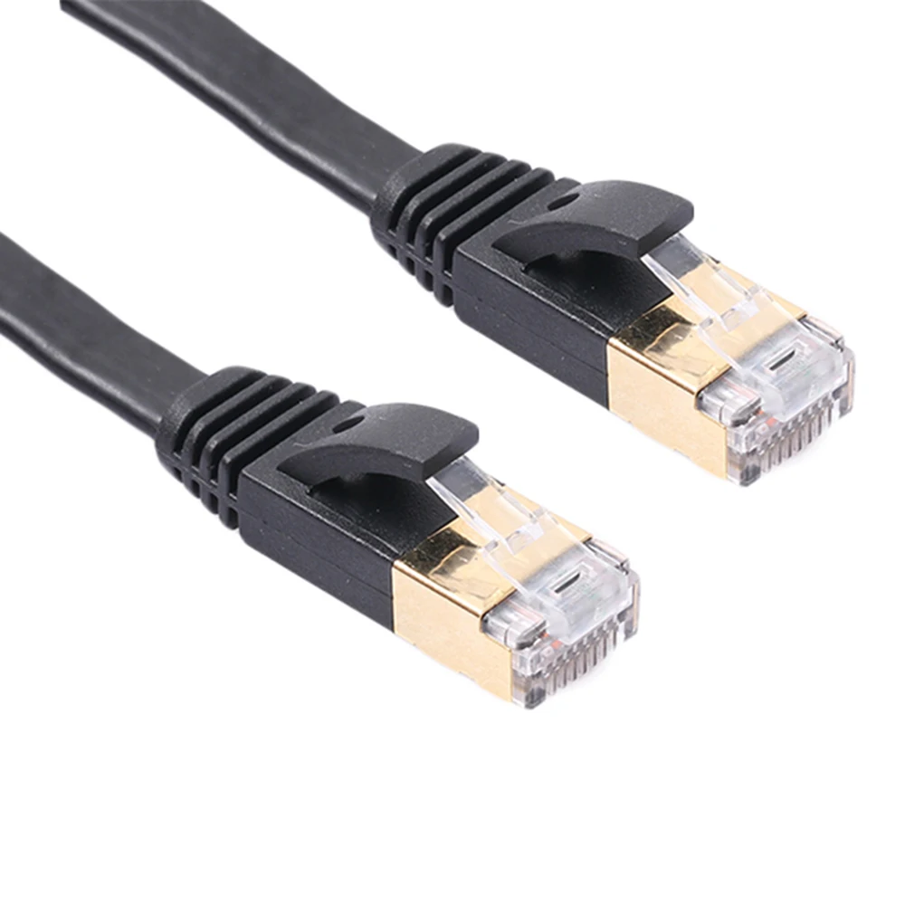 Выдвижной Ультра Плоский позолоченный Ethernet кабель cat 7 10 Gigabit RJ45 для модемного