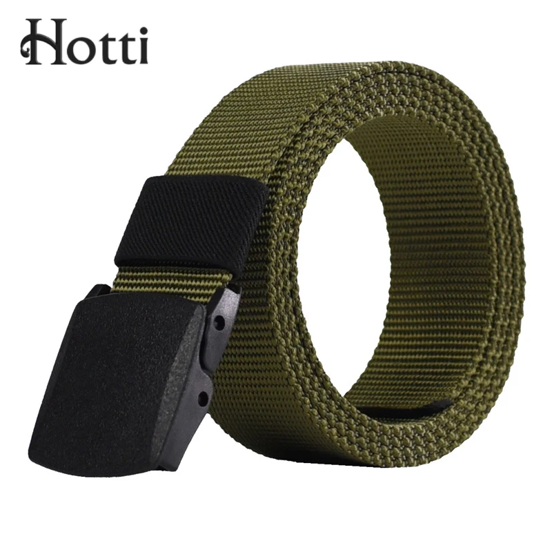 [Hotti] Brand 110CM Military Canvas Belt For Men And Women Buckle Belts Luxury Fashion Ceinture Jeans Casual Cintos | Аксессуары для