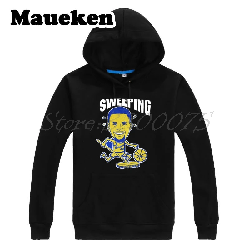 Мужские толстовки с капюшоном Stephen Curry 30 теплые золотистого цвета W17112621|men