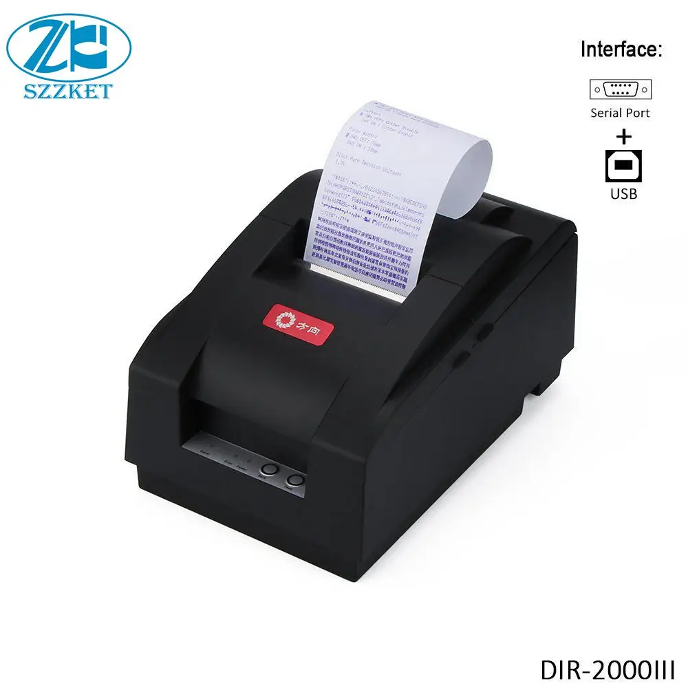Черный Настольный матричный чековый принтер ширина бумаги 76 мм последовательный