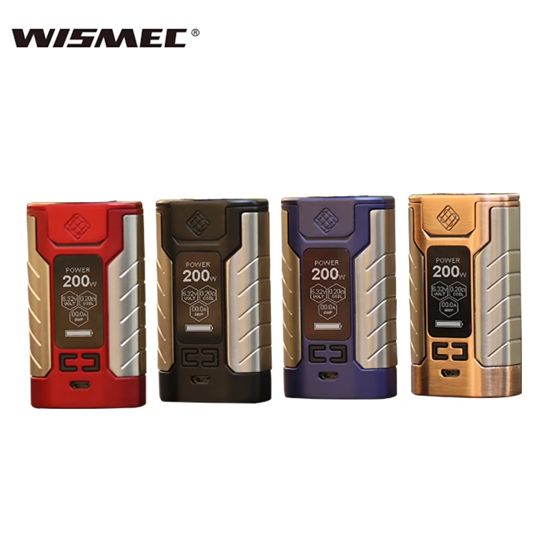 Оригинальный Wismec Sinuous FJ200 TC бокс мод 200 Вт VW/TC Ni/TC Ti/TC SS/TCR режим встроенный 4600 мАч